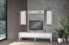 Beyaz Zambak Krom Tv Ünitesi