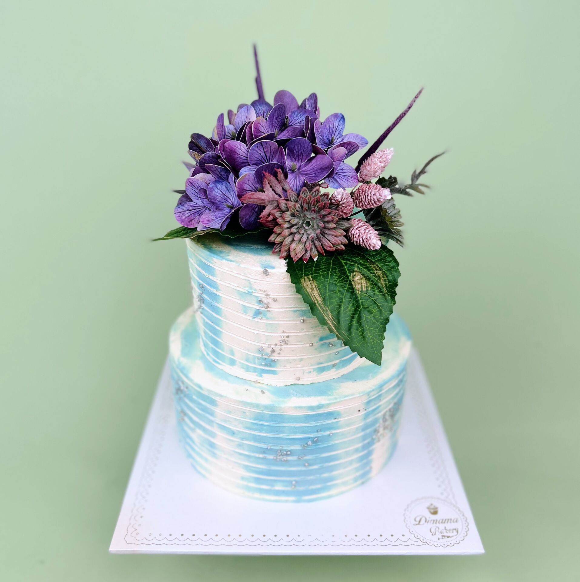 Artificial Flowers Cake