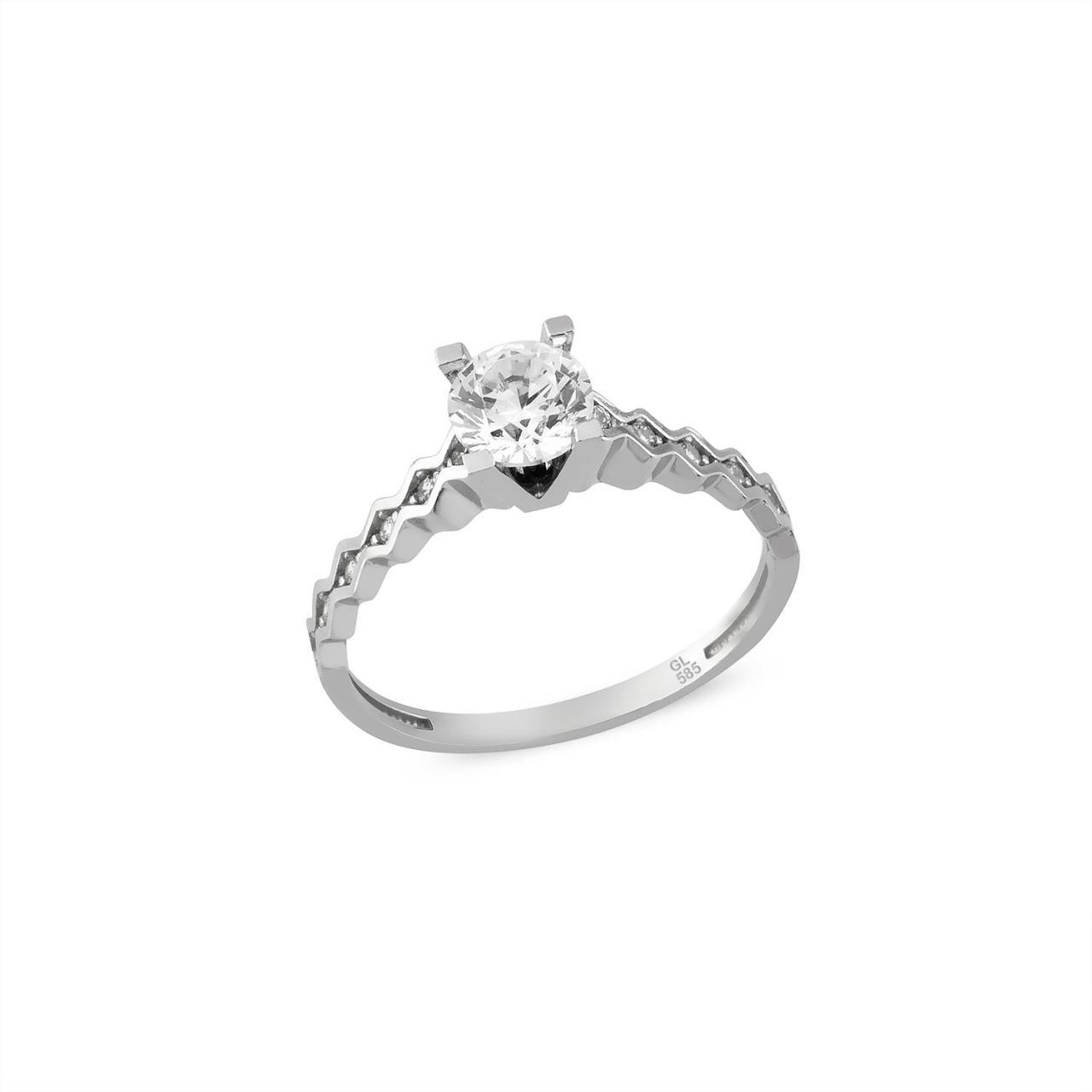 Tektaş Beyaz Altın Yüzük