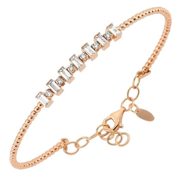 Baget Taşlı Altın Kelepçe