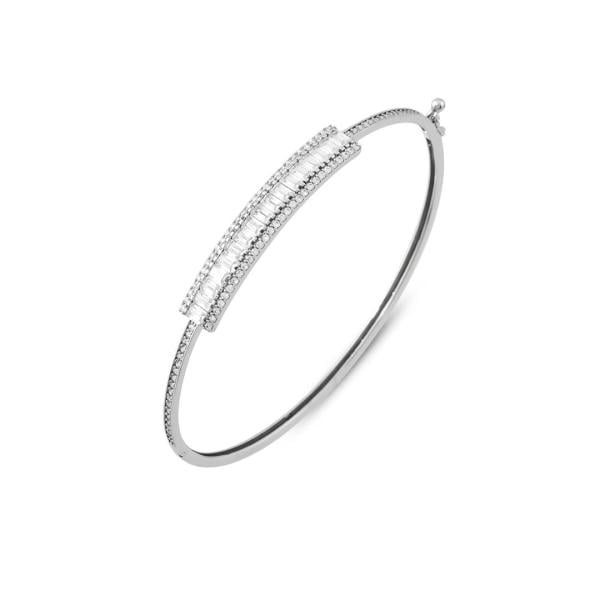 Beyaz Altın Taşlı Kelepçe