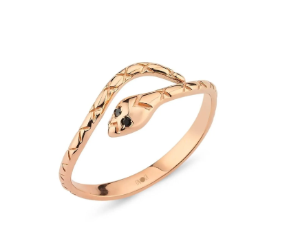 Yılan Minimal Altın Yüzük