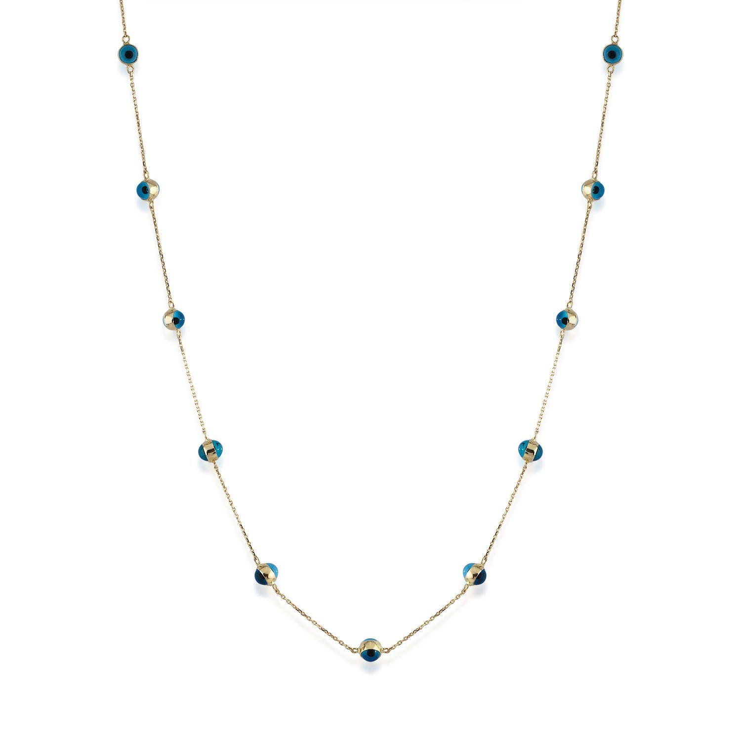 Nazar Boncuklu Altın Kolye