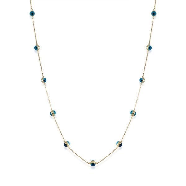 Nazar Boncuklu Altın Kolye