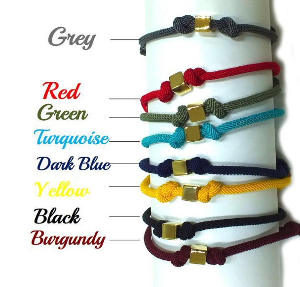 Örgü İpli Altın Küp Bİleklik