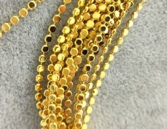 2 mm Altın Kaplama Petek Zincir