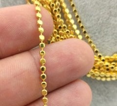 2 mm Altın Kaplama Petek Zincir