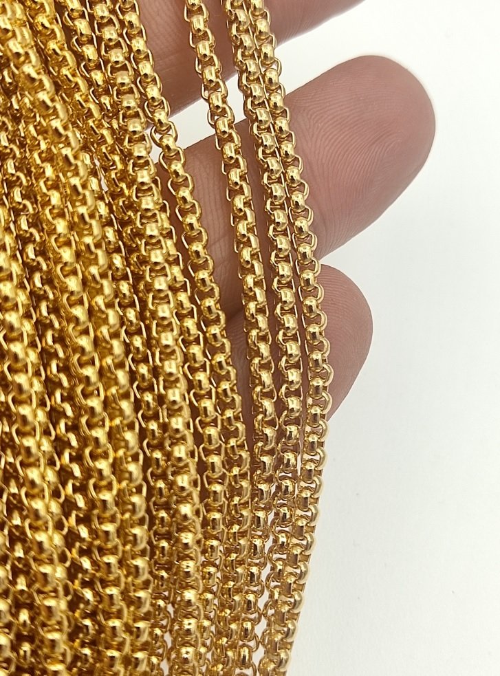 2,5 mm Altın Kaplama Zincir