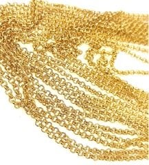 2,5 mm Altın Kaplama Doç Zincir