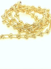 10 mm Altın Kaplama  Burgu Tiffany Zincir