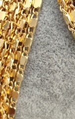 1,5 mm Altın Kaplama Pullu Zincir
