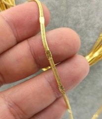2,5 mm Altın Kaplama Presli Zincir
