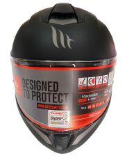 MT TARGO PRO SOLİD A1 MAT BLACK SİYAH KASK XXL