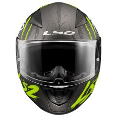 LS2 RAPID 2 RAVEN MAT SİYAH-GRİ-NEON SARI KASK M