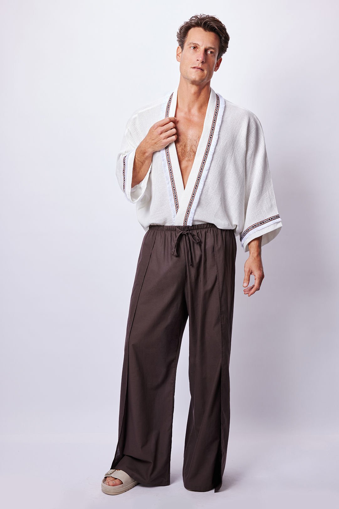 Pure Latte Kimono Comfort Pantolon