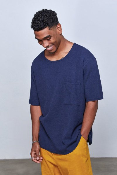 Lacivert Triko Oversize T-shirt