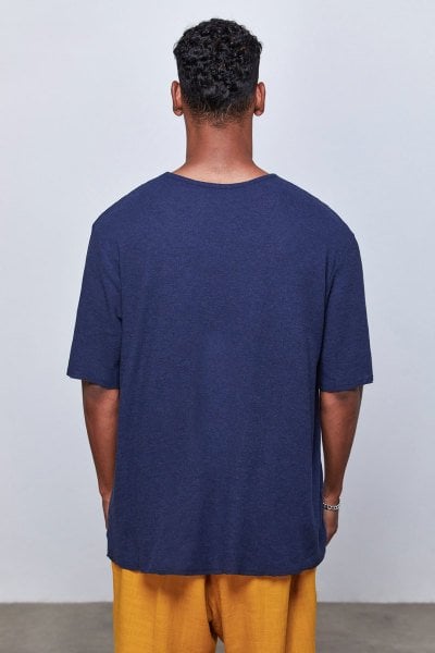 Lacivert Triko Oversize T-shirt