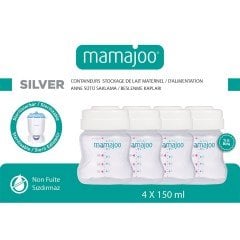 Mamajoo Silver Anne Sütü Saklama Kapları 4x150 ml