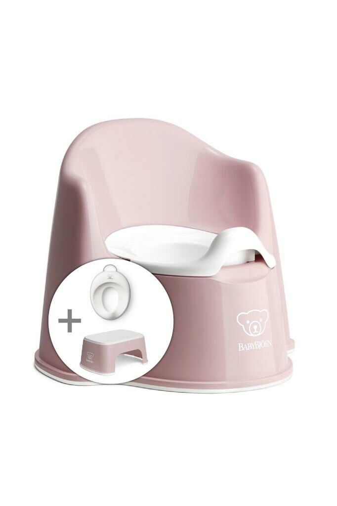 Koltuk Oturak & Klozet Adaptörü & Banyo Basamağı Tuvalet Eğitimi Seti / Powder Pink