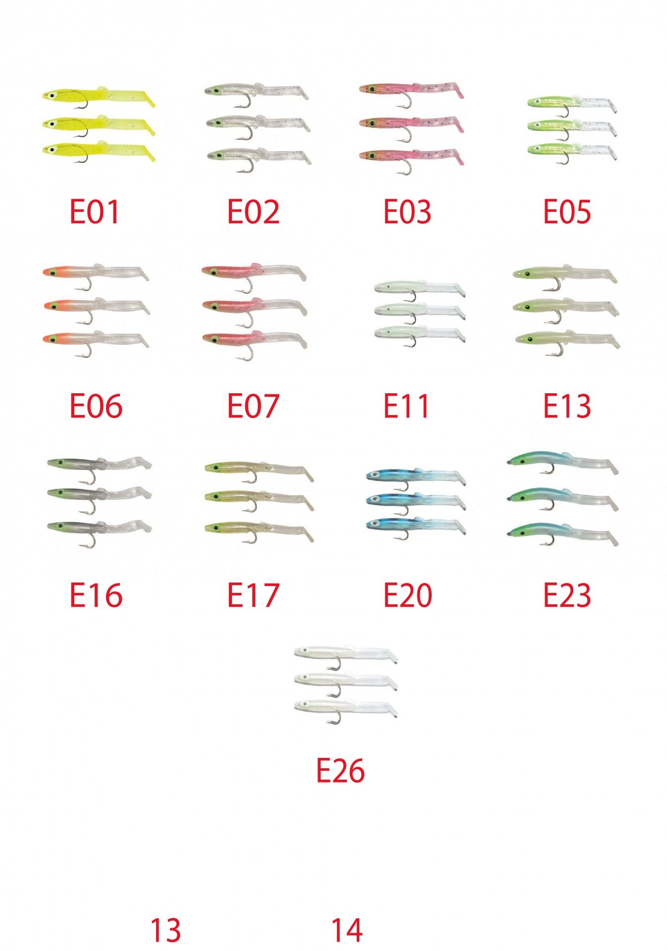 Captain 3525 Eel Fish 7.5cm Silikon Zargana Suni Yem 3'lü Paket