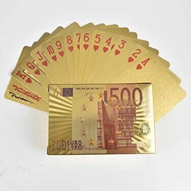 Plastik Kaliteli Euro Baskılı İskambil Kağıdı