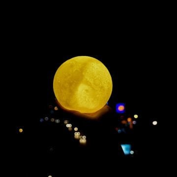 Sarı Moon Gece Lambası