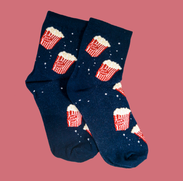 Popcorn Desenli Çorap