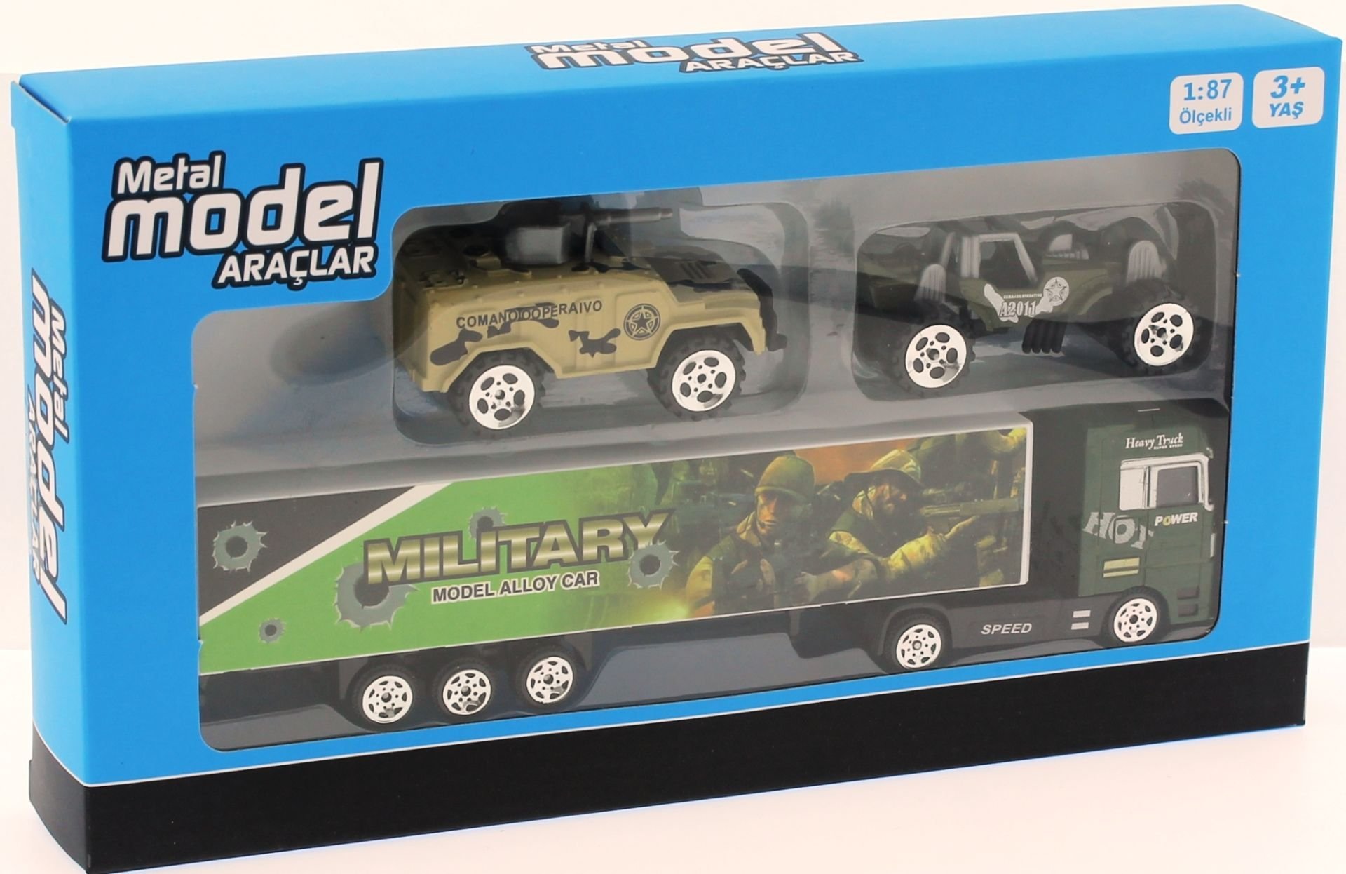 3'Lü Die Cast Panzerli Askeri Araçlar