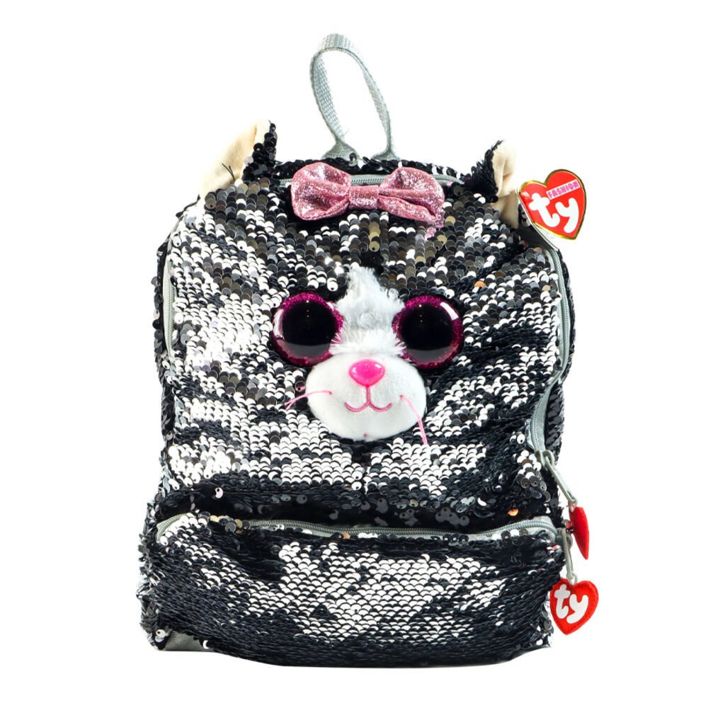 TY Fashion Pullu Sırt Çantası Kedi Kiki  27 cm