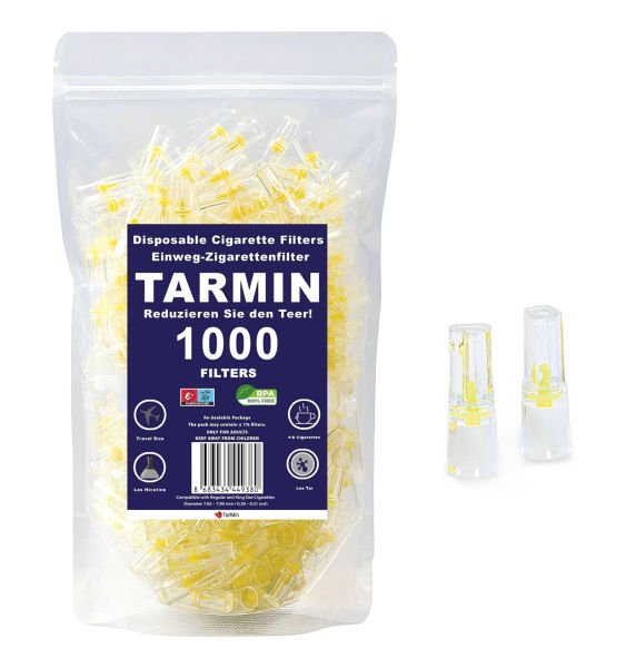 TARMIN Disposable Cigarette Filters for Smokers (1000 Pieces)