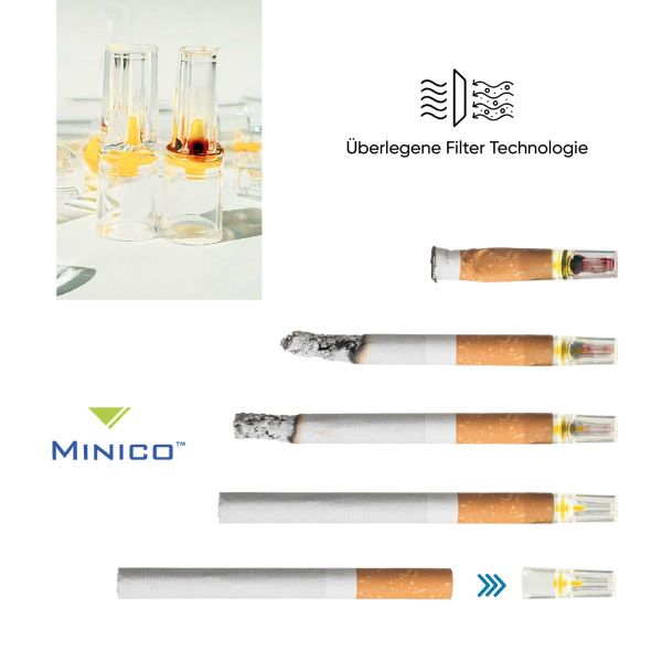 MINICO Disposable Cigarette Filters for Smokers (550 Pieces)