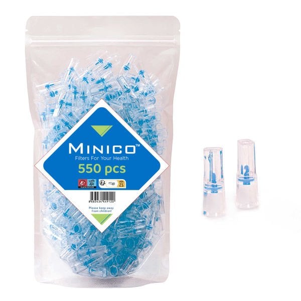 MINICO Disposable Cigarette Filters for Smokers (550 Pieces)