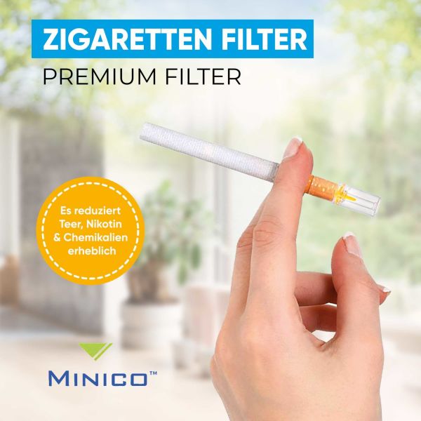 MINICO Disposable Cigarette Filters for Smokers (1100 Pieces)