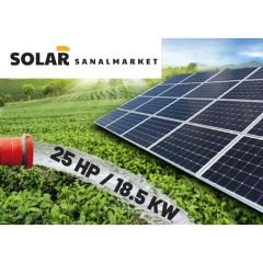 Solar Sanal Market 25 HP/18.5 KW Tarımsal Sulama Paketi