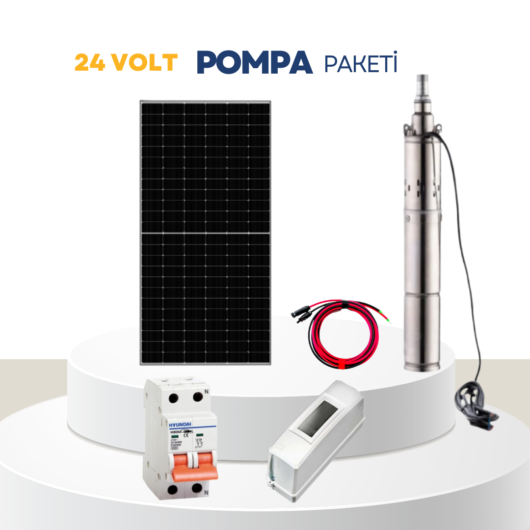 Solar Sanal Market Solar Sanal Market 24 Volt Sulama Dalgıç Pompa Solar Paket