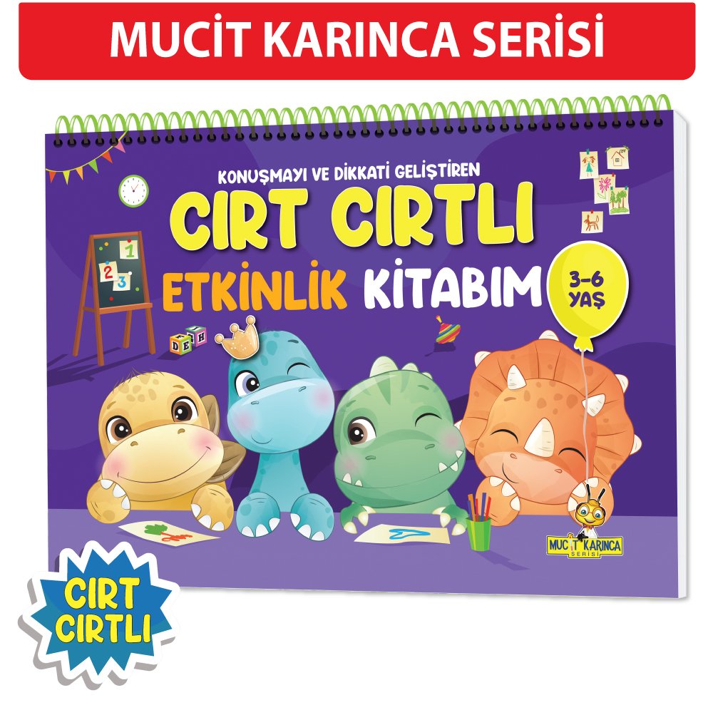 Konuşma ve Dikkati Geliştiren Cırt Cırtlı Etkinlik Kitabım: 3-5 yaş