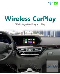 Mercedes-Benz W221 S Kasa (2006-2012) araçlar için Kablosuz Apple CarPlay ve Android Auto Uygulaması