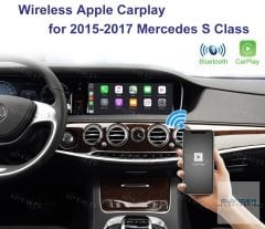 Mercedes W222 S Kasa (2014-2020) araçlar için Kablosuz Apple CarPlay ve Android Auto Uygulaması