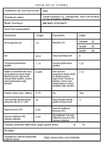 Beko BM 5045 I 5 Programlı Bulaşık Makinesi