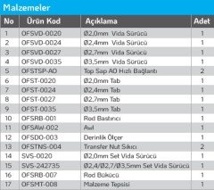 Omurga Fiksasyon Sistemi (Fiyat Bilgisi İçin İletişime Geçiniz)