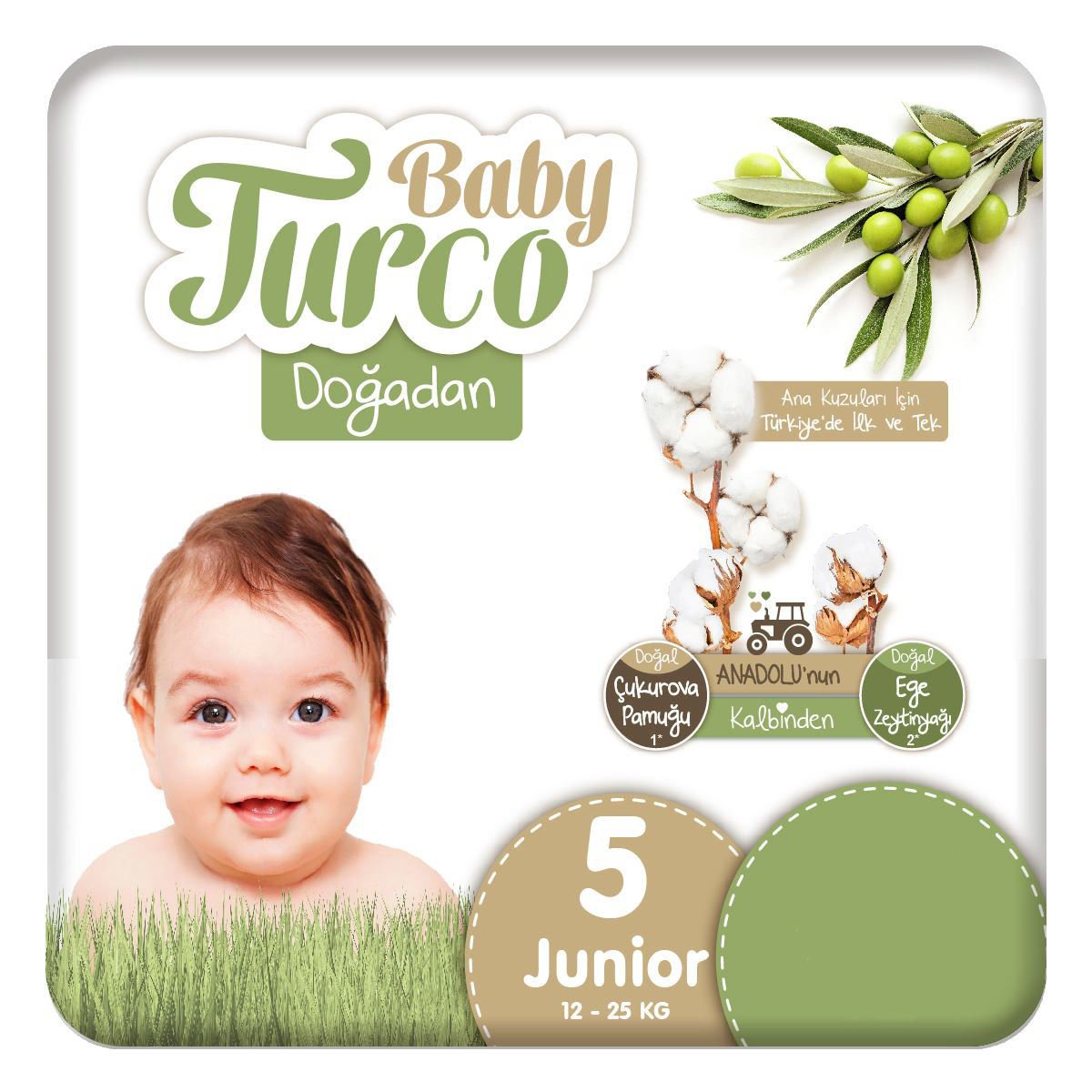Baby Turco Doğadan 5 Numara Junıor 24 Lü Bebek Bezi