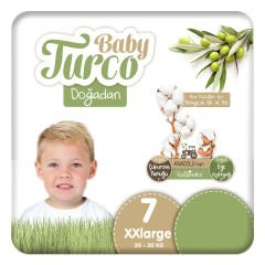 Baby Turco Doğadan 7 Numara XXlarge 16 lı Bebek Bezi