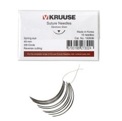 Kruuse Sütür İğnesi Spring 3/8 Keskin 49 mm (10 adet)