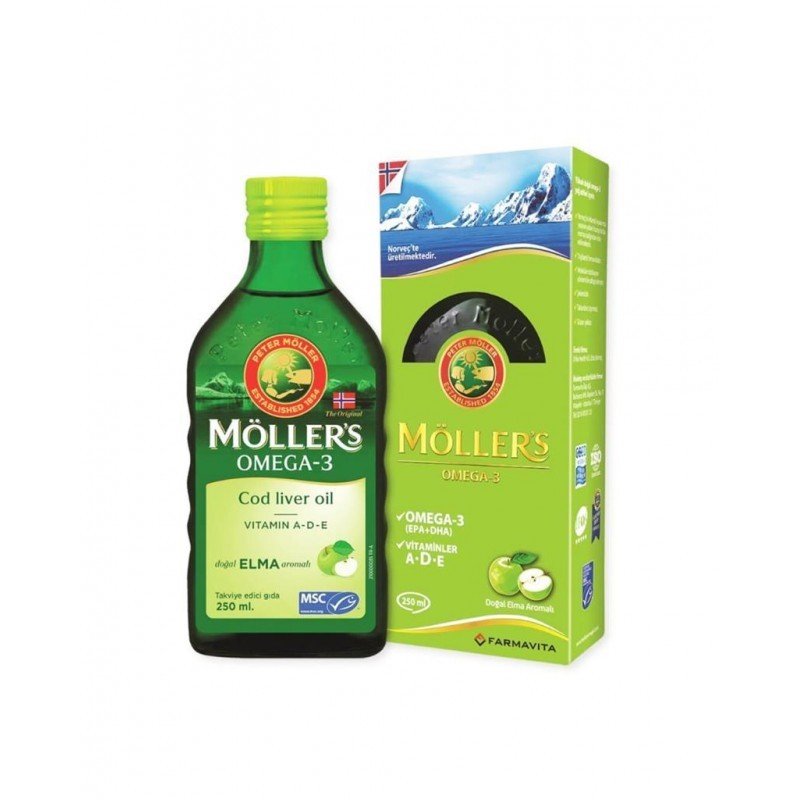 Möllers Balık Yağı Şurubu Elma Aromalı 250 ml