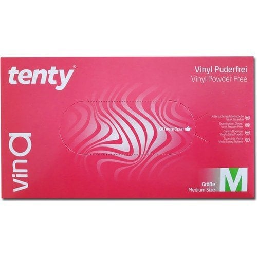 Tenty Vinil Pudrasız Şeffaf Medium 100'lü