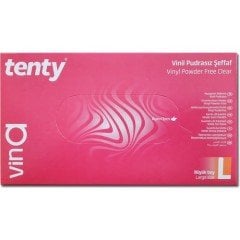 Tenty Vinil Pudrasız Şeffaf Large 100'lü