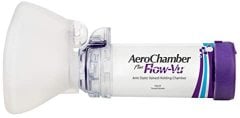 AeroChamber Flow-vu Küçük Erişkin Maskeli İnhalatör Mor 5-15 Yaş