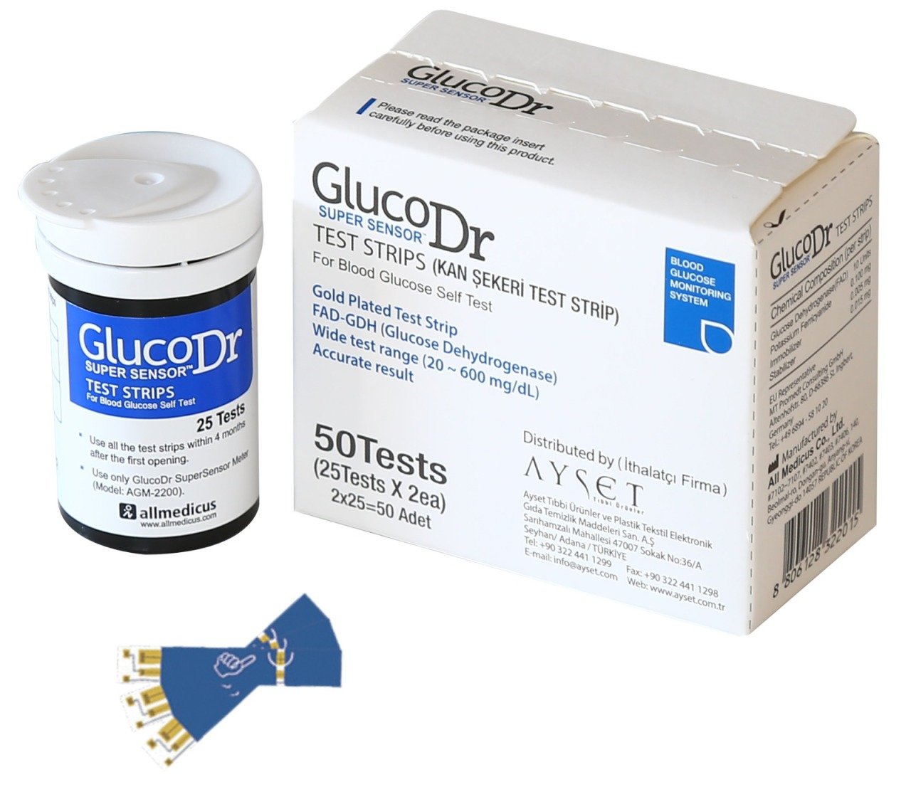 GlucoDr Super Sensor Şeker Ölçüm Stribi 50 Adet