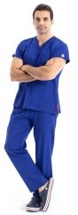 Dr Greys Model Likralı Pamuklu Erkek Saks Mavi