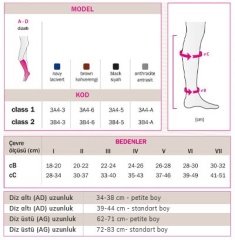 Medi mv For Men CCL2 Erkek Çorabı-Dizaltı Burnu Kapalı Siyah Varis Çorabı 3B4031